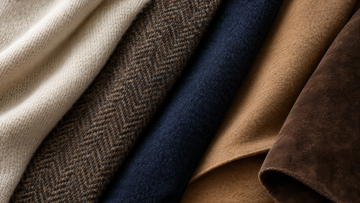 Stoffmuster Kaschmir Tweed Wolle