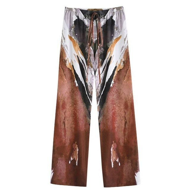 Weit geschnittene Sommerhose aus Chiffon – Liana