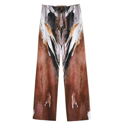 Weit geschnittene Sommerhose aus Chiffon – Liana