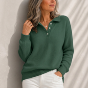 Aelis - Polokragen-Pullover mit weichem Griff – Grün