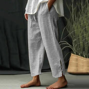 Fioravelle - Strukturierte Relaxed-Fit-Hose – Grau