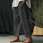 Fioravelle - Strukturierte Relaxed-Fit-Hose – Schwarz