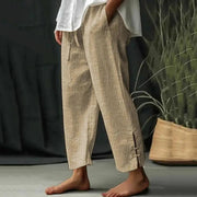 Fioravelle - Strukturierte Relaxed-Fit-Hose – Khaki
