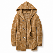 Raevan - Soft-Touch-Kapuzen-Cardigan – Ahorn