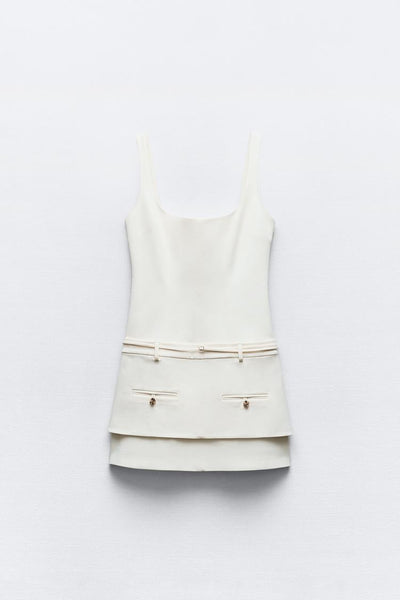 Minikleid mit Layer-Look | Breite Träger | Figurbetonter Schnitt