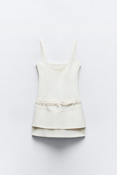 Minikleid mit Layer-Look | Breite Träger | Figurbetonter Schnitt