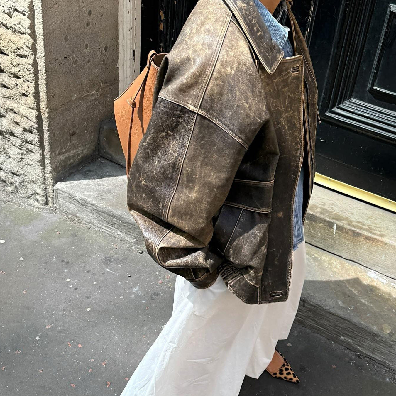 Kayna| Vintage-Jacke aus Altleder