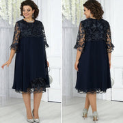 Paula | Lässiges Damen Midikleid elegant – Schwarz