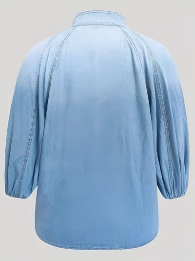 Garance | Elegante Denim-Bluse mit Schleifenfront