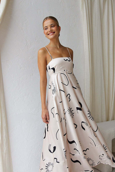 Maxikleid mit Trägern | Eleganter Schnitt | Fließende Silhouette