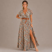Helisara - Luftiges Boho-Maxikleid – Braun