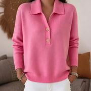 Marcellisse - Soft-Touch-Pullover mit V-Ausschnitt – Pink