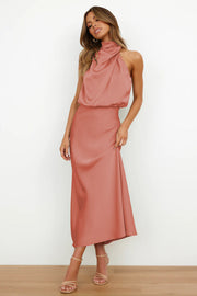 Noemi | Damen-Satinkleid mit luxuriösem Schimmer – Rosa