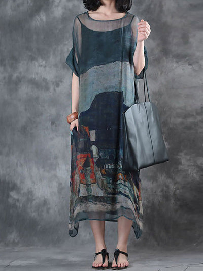 Despina | Lose bedrucktes Kleid