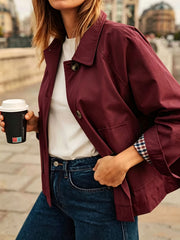 Heloisa - Leichte Jacke – Burgunderrot