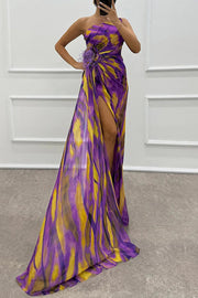 Fenna™ - Lebendige Elegante Drapierte Kleid – Lila