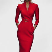 MANDARIN™  / ELEGANTES KLEID – Rot