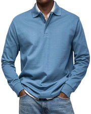 Sommerfeld | Langarm-Poloshirt für Herren (1 kaufen – 1 GRATIS dazu) – Hellblau