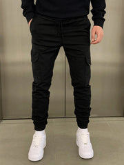 Finn | Bequeme Stretch-Cargohose Herren stilvoll – Schwarz