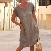 Analiza - Elegantes Sommerkleid für Damen – Khaki