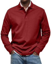 Sommerfeld | Langarm-Poloshirt für Herren (1 kaufen – 1 GRATIS dazu) – Rot