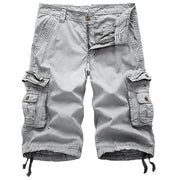 Crestsport Herren Cargo-Shorts aus Twill mit Mehrfachtaschen – Grau