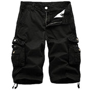 Crestsport Herren Cargo-Shorts aus Twill mit Mehrfachtaschen – Schwarz