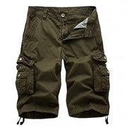 Crestsport Herren Cargo-Shorts aus Twill mit Mehrfachtaschen – Armeegrün