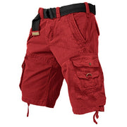 Herren Cargo-Shorts mit mehreren Taschen – Jetzt 2 Stück kaufen und heute kostenlosen Versand erhalten! – Rot