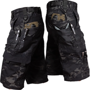 Outdoor-Camouflage-Trainingsshorts mit Mehrfachtaschen für Herren – Nacht Tarnung