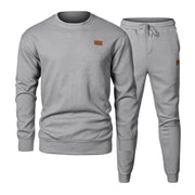 Axel | Herren Jogginganzug Set 2-teilig Strukturiert Sweatshirt – Grau