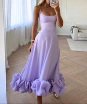 Fenna™ - Stilvolle Weit Ausgestellte Kleid – Violett