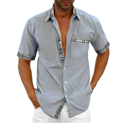 Elias - Kurzärmeliges Hemd mit Knöpfen für Herren