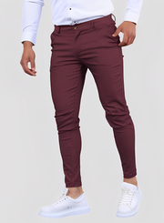 Reynard - Modische, dehnbare Herren-Skinny-Hosen – Rot
