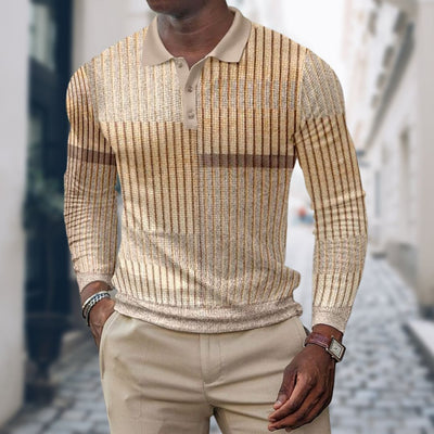 Langärmeliges Polohemd für Herren