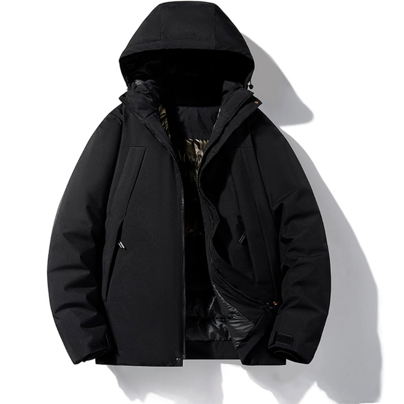 Skijacke mit Kapuze und Taschen | Winterjacke