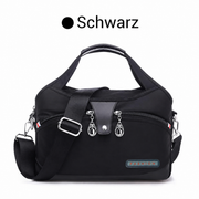 Oella | Diebstahlsichere Handtasche mit 10 Fächern – Schwarz