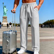 Sammuel | Herren-Hose mit geradem Bein und elastischem Bund – Hellgrau