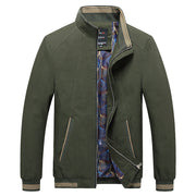 Herren Langarmjacke mit Taschen – Olivgrün (Militärgrün)