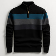 Max | This Herren-Pullover klassisch gestreift modern – Schwarz