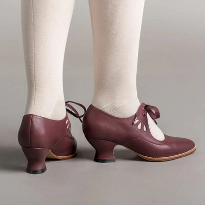 Dellia - Elegante Damen Retro Schuhe Niedriger Absatz