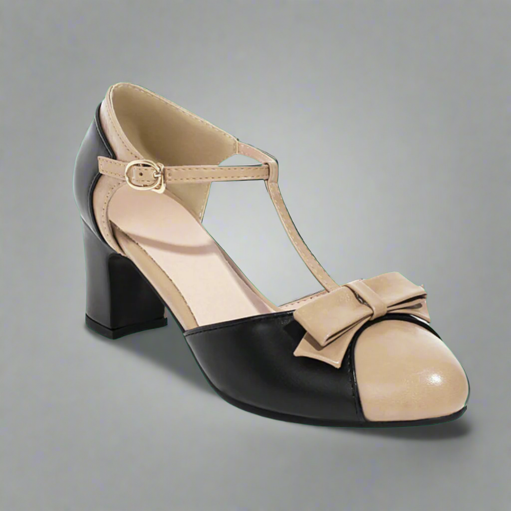 Quelharda | Retro T-Strap Pumps für Sommer