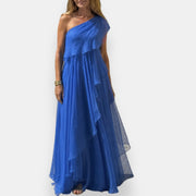 Heloisia - Luxuriöses One-Shoulder-Abendkleid – Blau