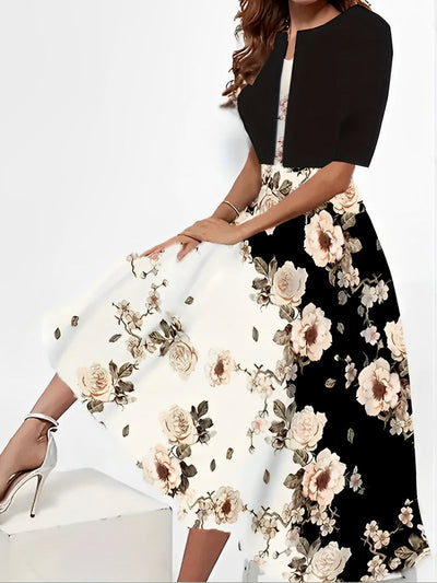 Leone - Geblümtes Midikleid mit Blazer für Frauen