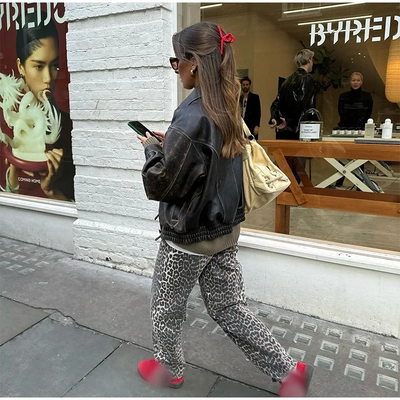 Haven - bedruckte Straight-Jeans für Damen