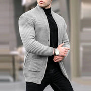 Benjamin | Urban Utility Moderne Strickjacke Für Herren – Hellgrau