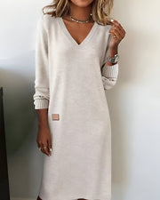 Sina | Damen Kleid klassisch modern elegant gestaltet – Weiß