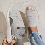 Aerin - Gepolsterte Plateausandalen – Grau