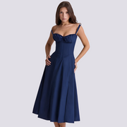 Marley - Lockeres Blumenkleid – Blau