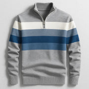 Max | This Herren-Pullover klassisch gestreift modern – Grau